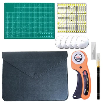

5Pcs Sewing Kit Set Clothing Sewing Tools Hand Cutting Knife Set Patchwork Cloth Knife Patchwork Ruler DIY Sewing Quilting