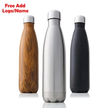 Free Custom logo name Stainless Steel Vacuum Flask Insulated Water Bottle Thermal Sports Chilly Cola Travel Mug Thermo Gifts