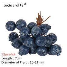  6/10/12/50/70/90pcs Mix Blue Flower Cherry Stamen Berries Bundle DIY Christmas Wedding Cake Gift Box Wreaths Decor C0302 