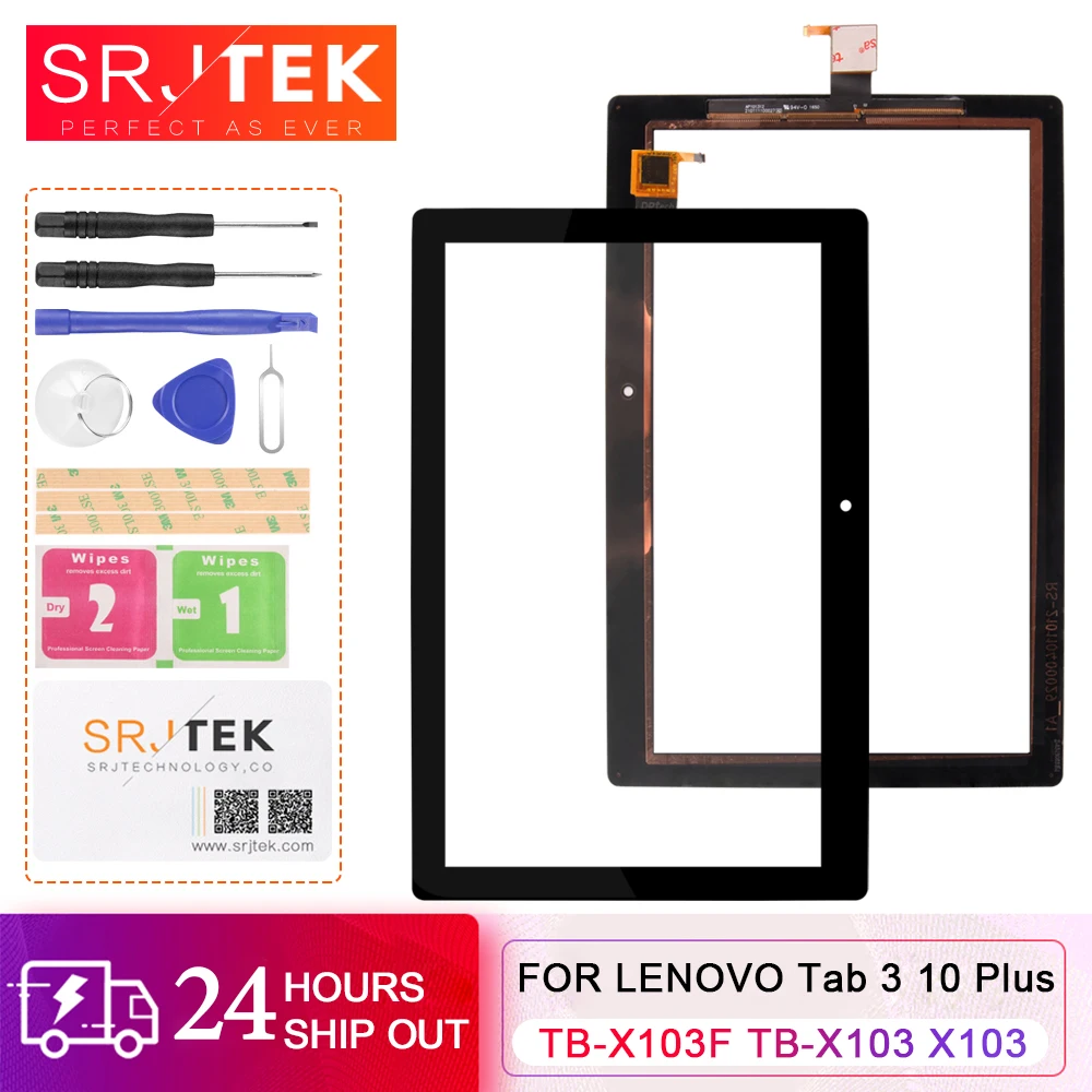 SRJTEK 10 1 для Lenovo Tab 3 Plus TB-X103F X103 сенсорный экран дигитайзер сенсорная панель стекло