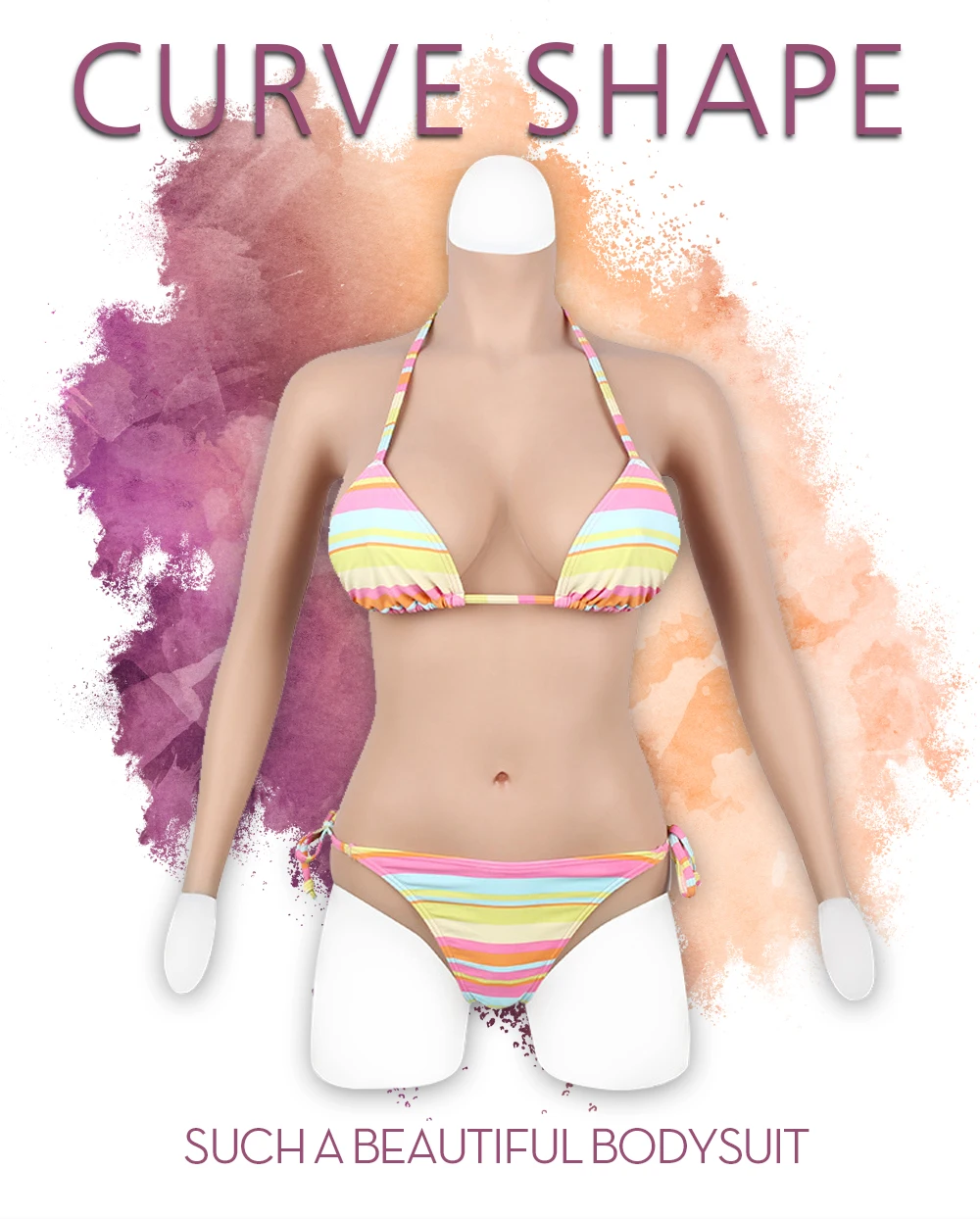 Eyung Artificial Breast Forms Fake Silicone Boobs Vagina Breast Bodysuit  for Crossdresser Drag Queen Transgender Sissy Cosplay (1)