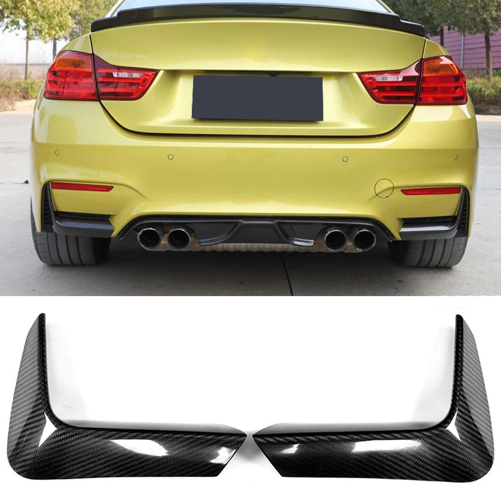 Карбоновые щитки для заднего бампера BMW F80 M3 F82 F83 M4 Sedan Coupe 2014 2019 разветвители