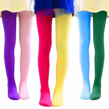 Детские леггинсы для девочек мягкие, удобные, яркие цвета, милые, милые, Танцевальные чулки для девочек, колготки, длинные носки