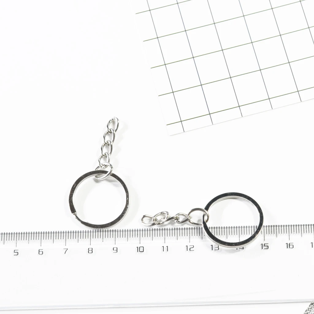 50 штук металла DIY ювелирных изделий раздельный брелок кольцо части брелки фурнитура с 25 мм Открытый прыжок кольцо