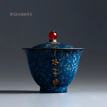 

WIZAMONY 170ml Kung Fu tea set Gaiwan Cup Bowl Jingdezhen Elegant Beautiful teapot kettle Coffee Cup Chinese Tea Pot