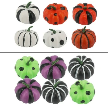 

6Pcs/Set Halloween Artificial Pumpkins Tree Baubles Home Decorations Props Thanksgiving Fall Decoration