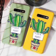 Cactus Plant Color Phone Case For Samsung Galaxy A51 A71 A41 A31 A50 A40 A70 A21S A11 A7 A9 A6 A8 Plus 2018 Luxury Soft TPU Case