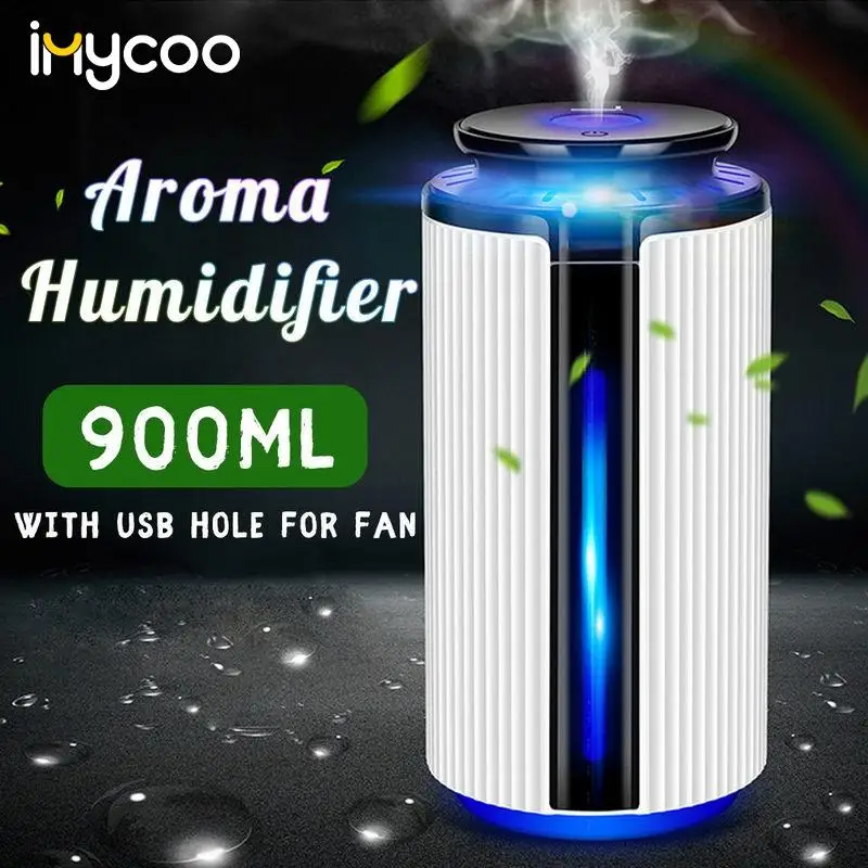 

Drop Ship 900ML USB Ultrasonic Air Humidifier Diffuser Aroma Essential Oil 7 Color LED Night light Cool Mist Humidificador