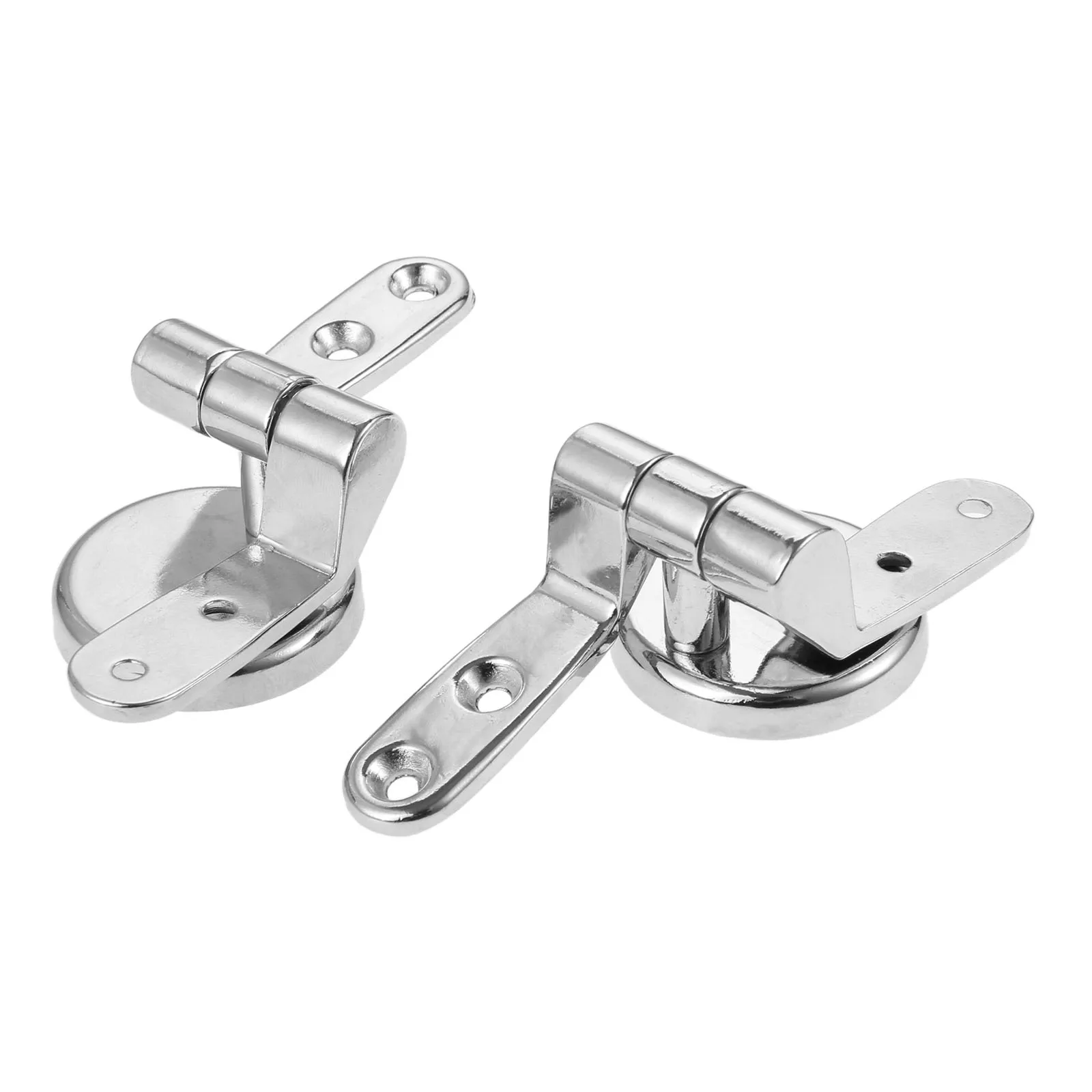 NEW Stainless Steel Toilet Seat Hinges L Shape Brackets Metal with Tools 
