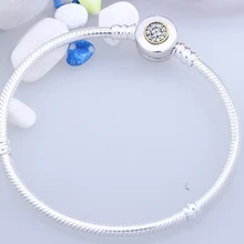 925 высококачественный серебряный DIY женский браслет Рождественский подарок ювелирные изделия