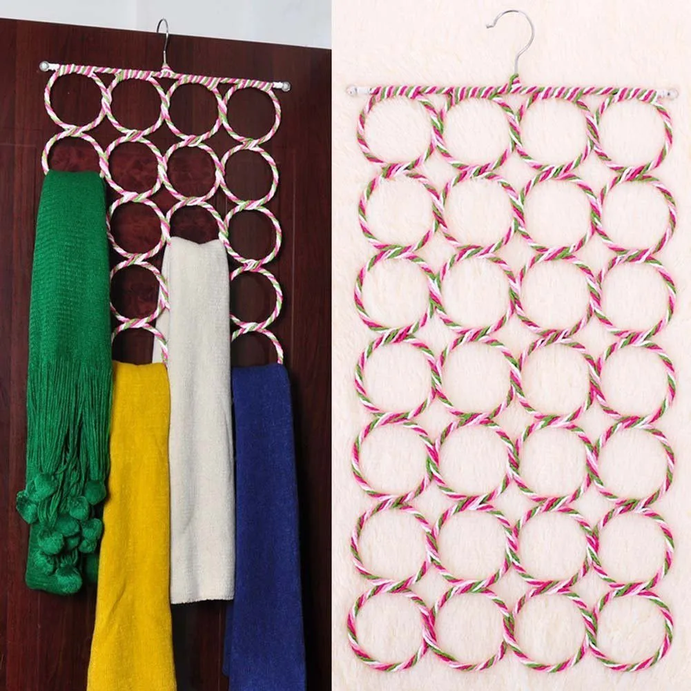

Hot Eco Scarf Hanger Scarves Display Hang Ties Belt Organize Circle Storage Holder Random Color