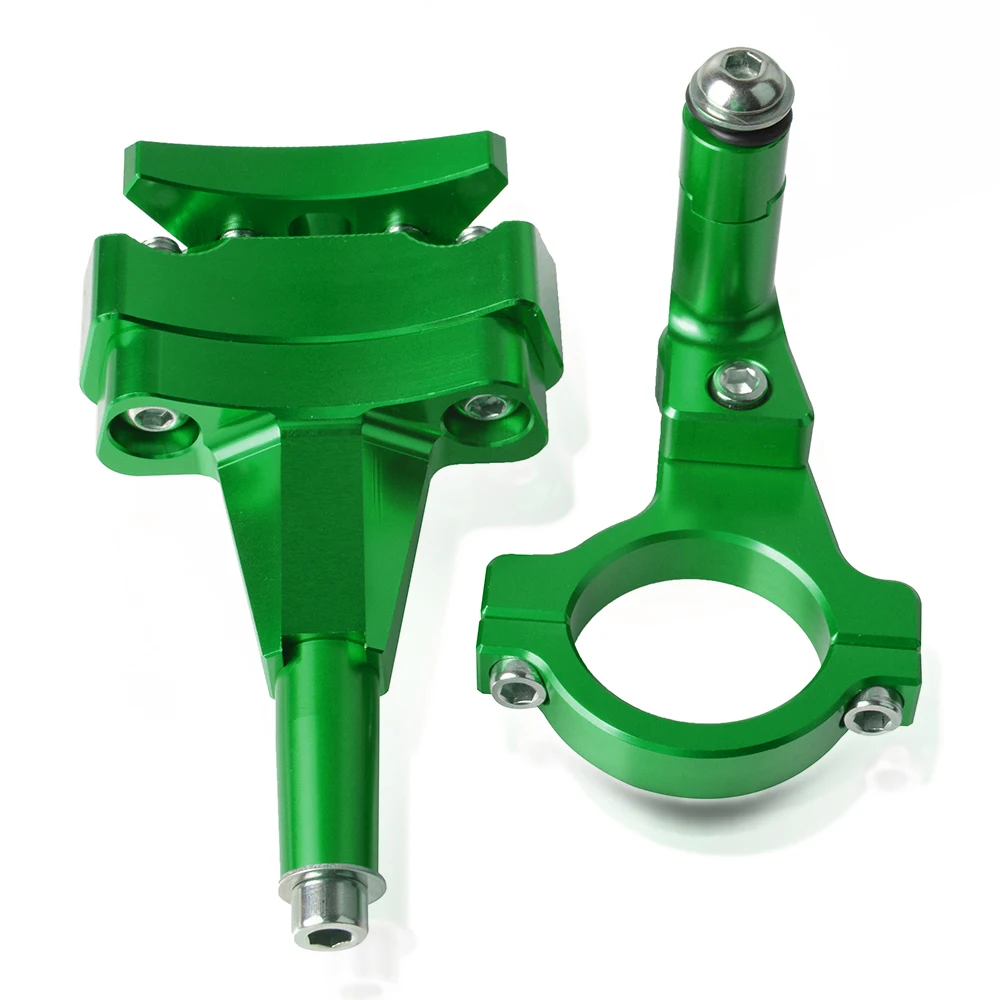 green NINJA 400 Мотоцикл CNC Мотоцикл Регулируемый полный набор рулевой демпфер Монтажный кронштейн комплект для KAWASAKI ninja 400 - Цвет: green