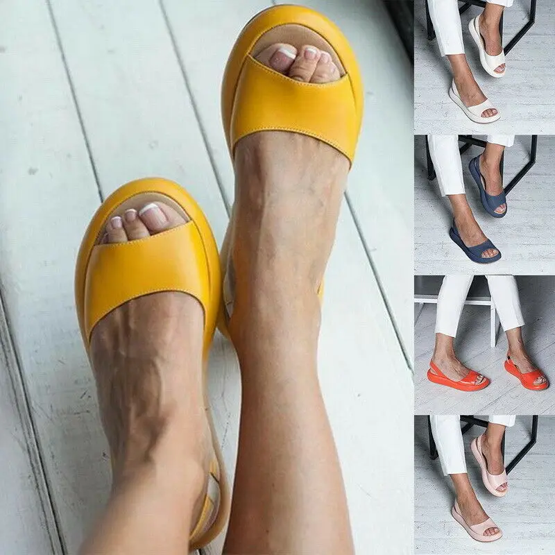 

Summer Wedges Sandals Open Toe Platform Elevator Women Sandals Beach Party -OPK