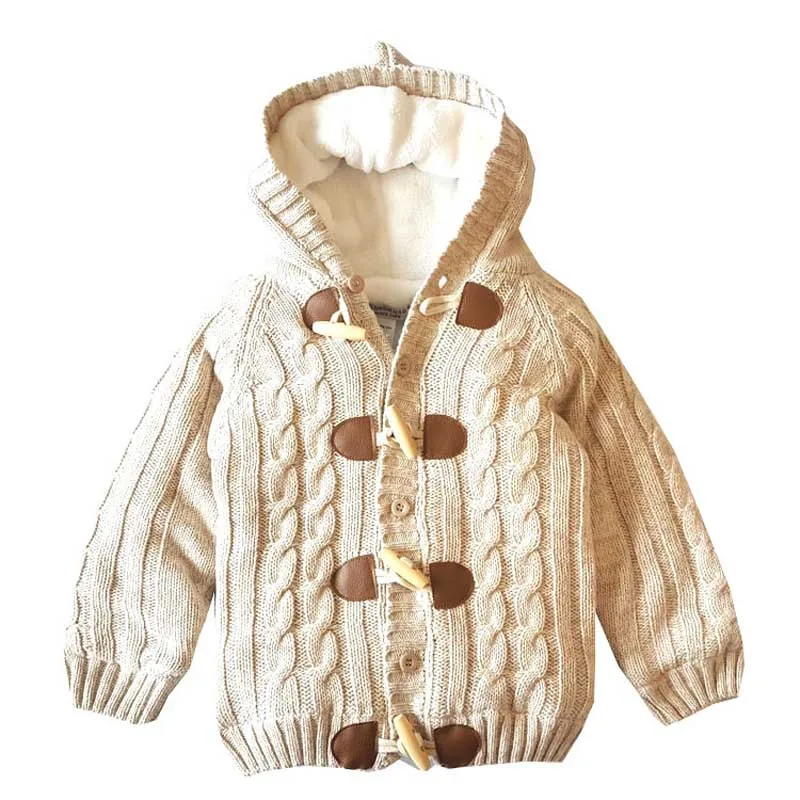 Детские свитера осень-зима свитера для мальчиков зимнее пальто для девочек Вязаный Детский кардиган повседневная одежда для мальчиков от 1 до 4 лет