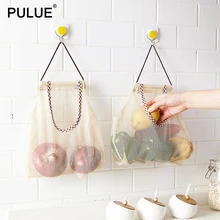 Горячая многоразовые сетчатые Полые сумки для покупок портативные овощи, фрукты сумка для хранения стильные сетчатые туалетные принадлежности, косметические средства мешок для стирки