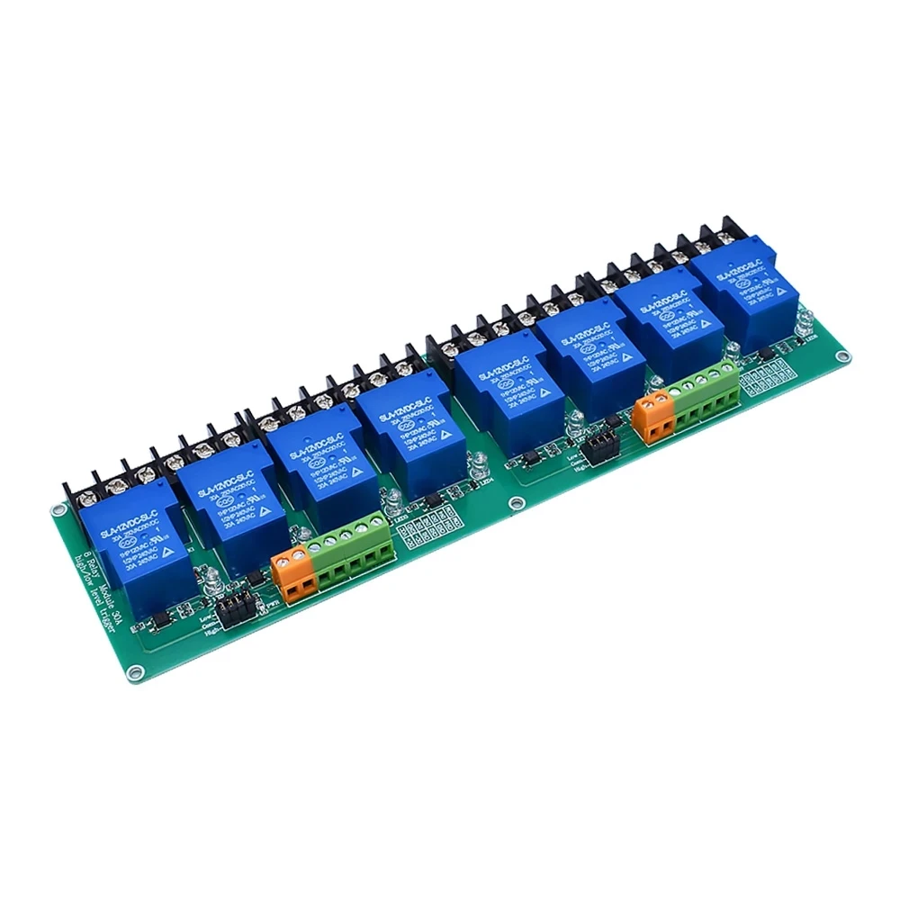 4 8 channel relay module 30A with optocoupler isolation 5V 12V 24V supports high and low Triger trigger