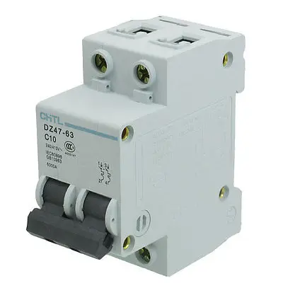 

AC 240V/415V Rated Current 10A 2 Pole Miniature Circuit Breaker