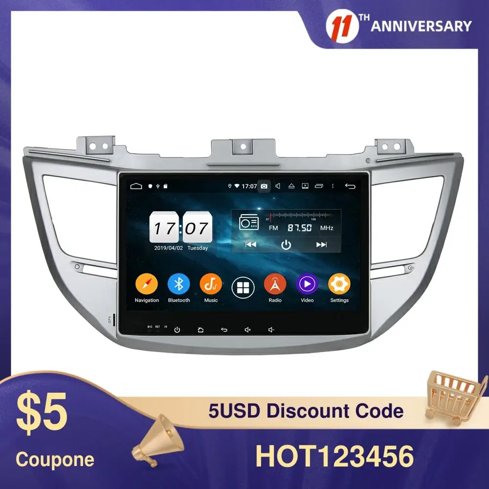 Автомобильный GPS-навигатор PX5/PX6 Android 10 0 для HYUNDAI Tucson IX35 2015 + автомобильный