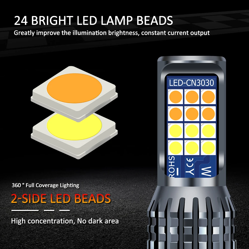 2Pcs H7 H4 H11 H8 H27 Car LED Fog Light PSX24W PSX26W H16 H3 880 881 9005 9006 Two Color Super Bright Lamps Canbus Accessories led light,led bulb,led fog light,fog and headlight bulbs