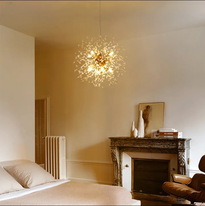 

nordic hanging lamp lustre pendente crystal restaurant LED pendant lights living room luminaire suspendu lustre pendente