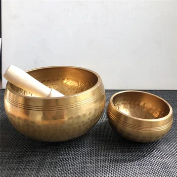

Himalayan Hand Hammered Chakra Meditation Tibetan Bowl Brass Buddhist Yoga Singing Bowl