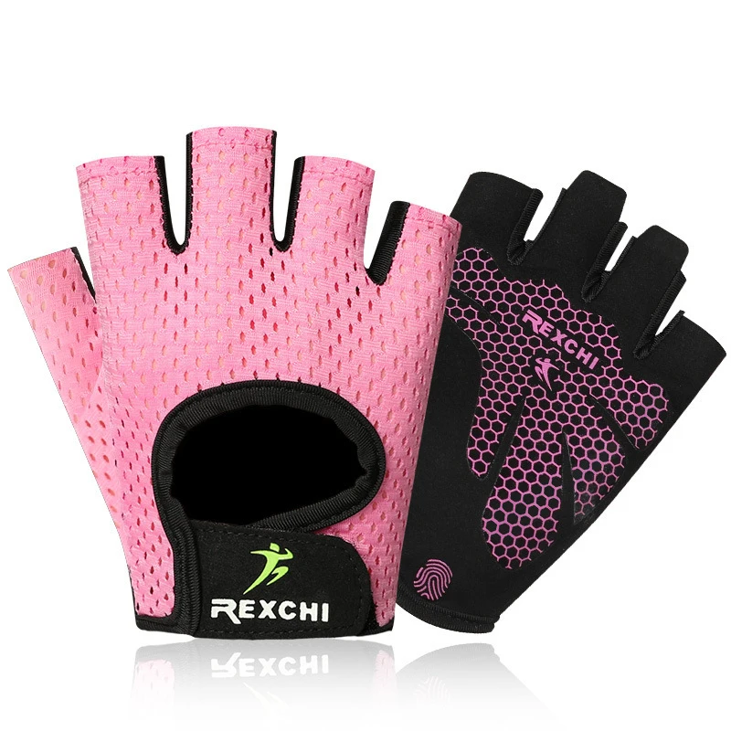 AUBTEC Cycling Gloves Fitness Gloves Gym Weightlifting Yoga Bodybuilding Training Thin Breathable Non-slip Half Finger Gloves