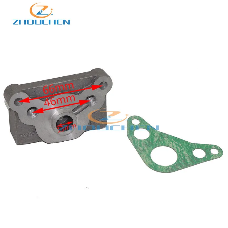 Motorrad Ölkühler Adapter Motor Zylinder Abdeckung Für 125cc 140cc Horizontal Motor Adapter Dirt Pit Bike Affe Bike Atv Quad – Detail 1