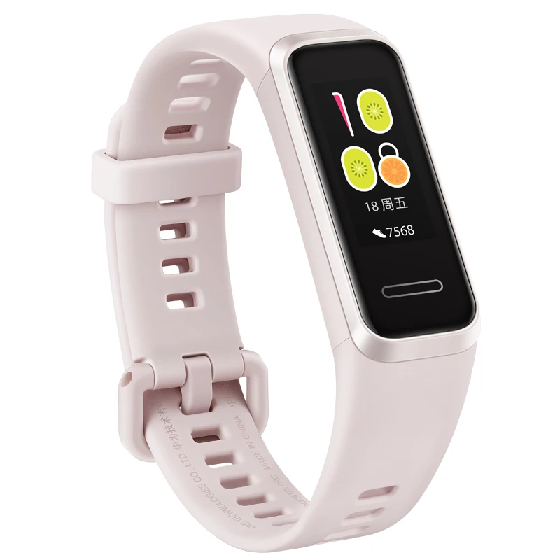 Pink Смарт-браслет huawei Band 4 0,95 ''цветной AMOLED сенсорный цветной полноэкранный для плавания с функцией обнаружения сердечного ритма и сна - Цвет: Pink