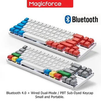 

Magicforce Smart 2 Bluetooth 4.0 Wireless/USB Wired Dual-Mode 68 Key Mechanical Keyboard PBT Keycap Connect Multiple Devices