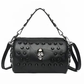 

Fashion Rivet Shoulder Bag Pillow Shape Women Shoulder Bag Top Handle Satchel Malas De Senhora Small Crossbody Messenger Bag