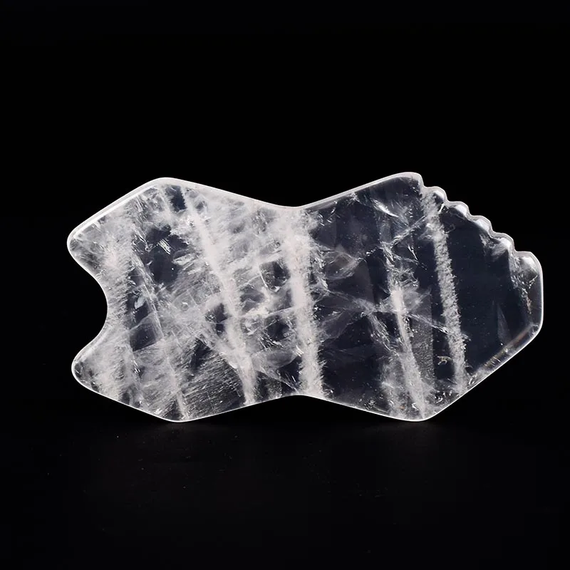 Гребень Rock Quartz Gua Sha инструмент натуральный камень средства для ухода за телом спа иглоукалывание соскабливание многофункциональный массажер для головы лица - Цвет: 1 piece