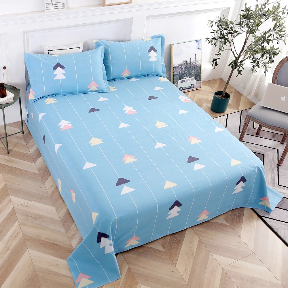 

[Xuan Yan Textile] 100% Cotton Bed Sheet One-Piece si season-cloth Coarse Cloth Sheet Small Canvas Micro for Manufacturers Suppl