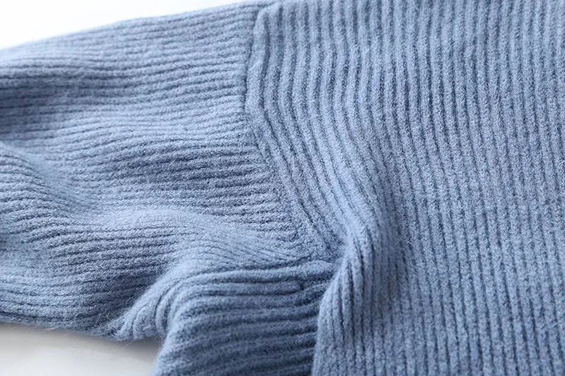OMIKRON Pull Femme зимние свитера с длинными рукавами, одноцветные, с v-образным вырезом, сексуальные, с перекрещивающимися вставками, свитер для женщин, большие размеры, Roupa Feminina