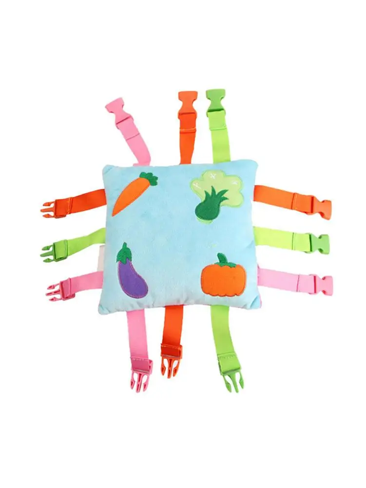 Монтессори Buckleing Toy Дети Базовая жизнь обучение мастерство Подушка цвет соответствия Pad детские дошкольные Обучающие Игрушки для раннего развития