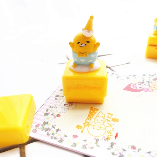 1 шт., милые Мультяшные мелодии, Cinnamoroll, самостоятельные чернильные штампы, детские праздничные сувениры, товары для мероприятий, Мультяшные тюлени, подарки, вечерние игрушки - Цвет: egg
