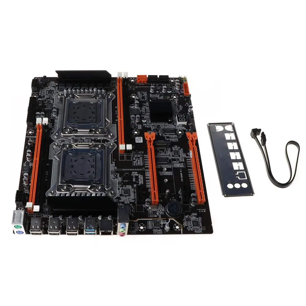 Материнская плата X79 с двумя процессорами LGA2011 материнская E5 4 × DDR3 DIMM для