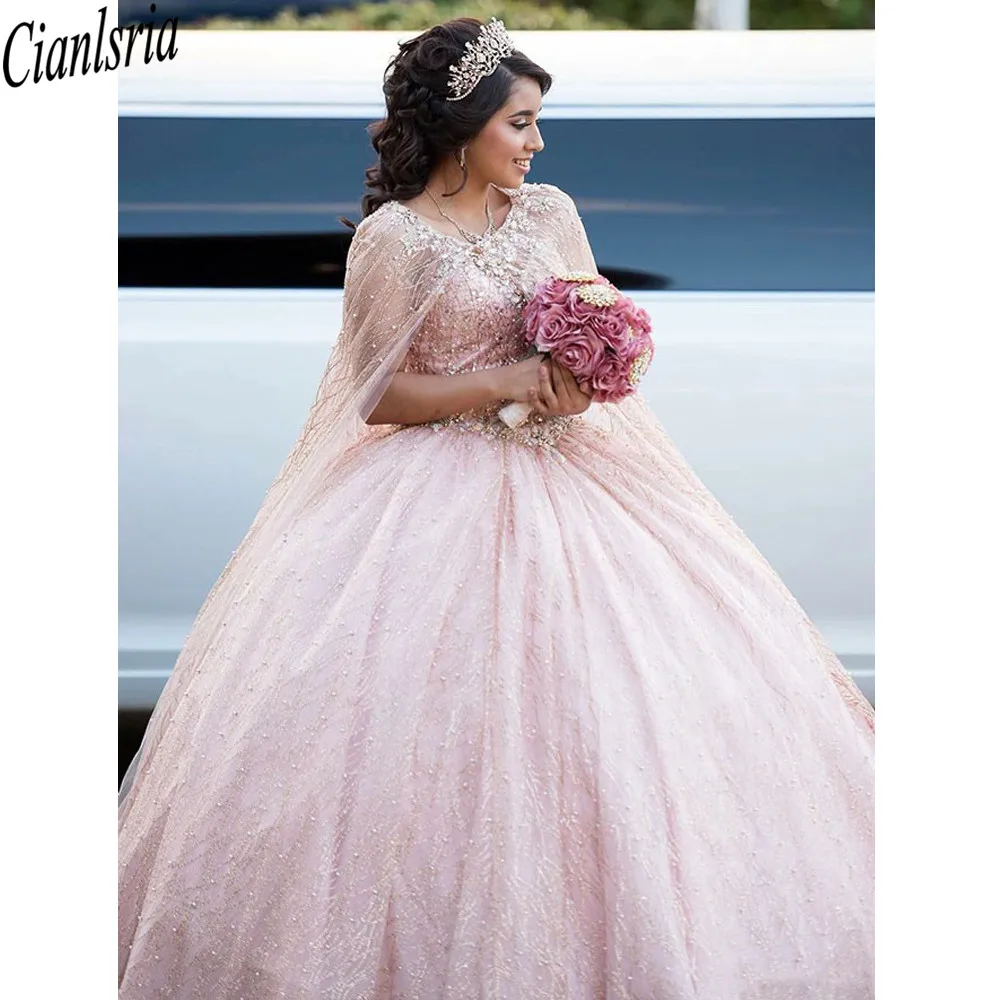 

Mexican Vestido De 15 Anos Lilac Charro Quinceanera Dresses with Cloak Lace Applqiued Corset Sweet 16 Dress Abiti Da Cerimonia