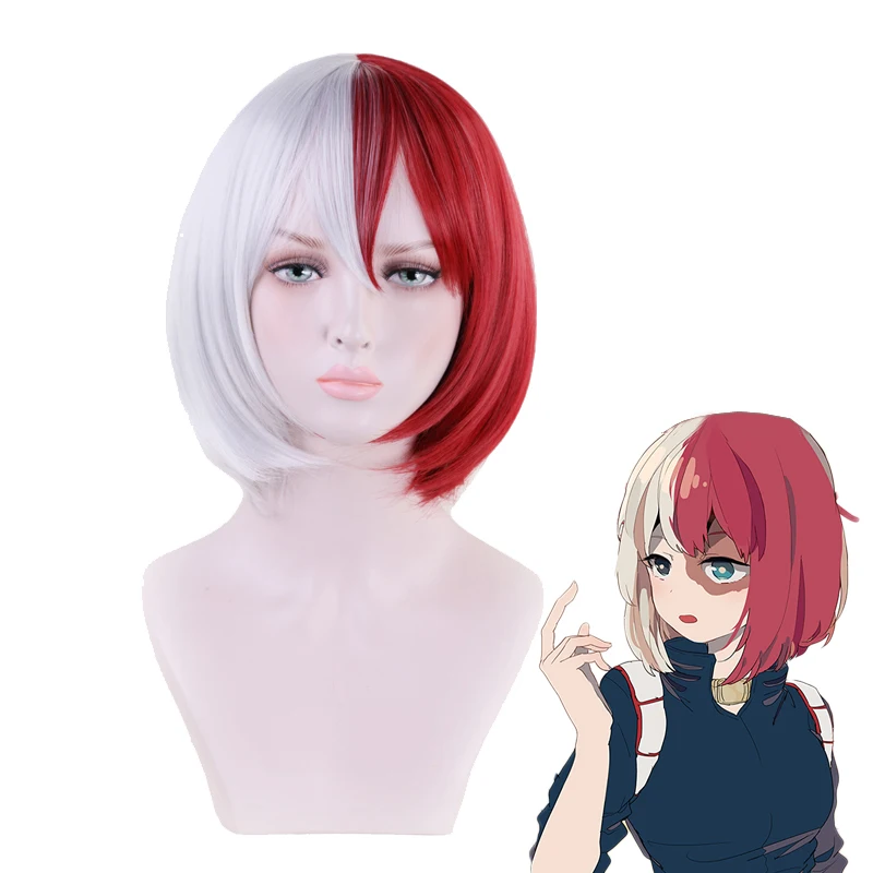 Мой герой Todoroki шото короткий боб парик прическа Косплэй костюм волос + бесплатная