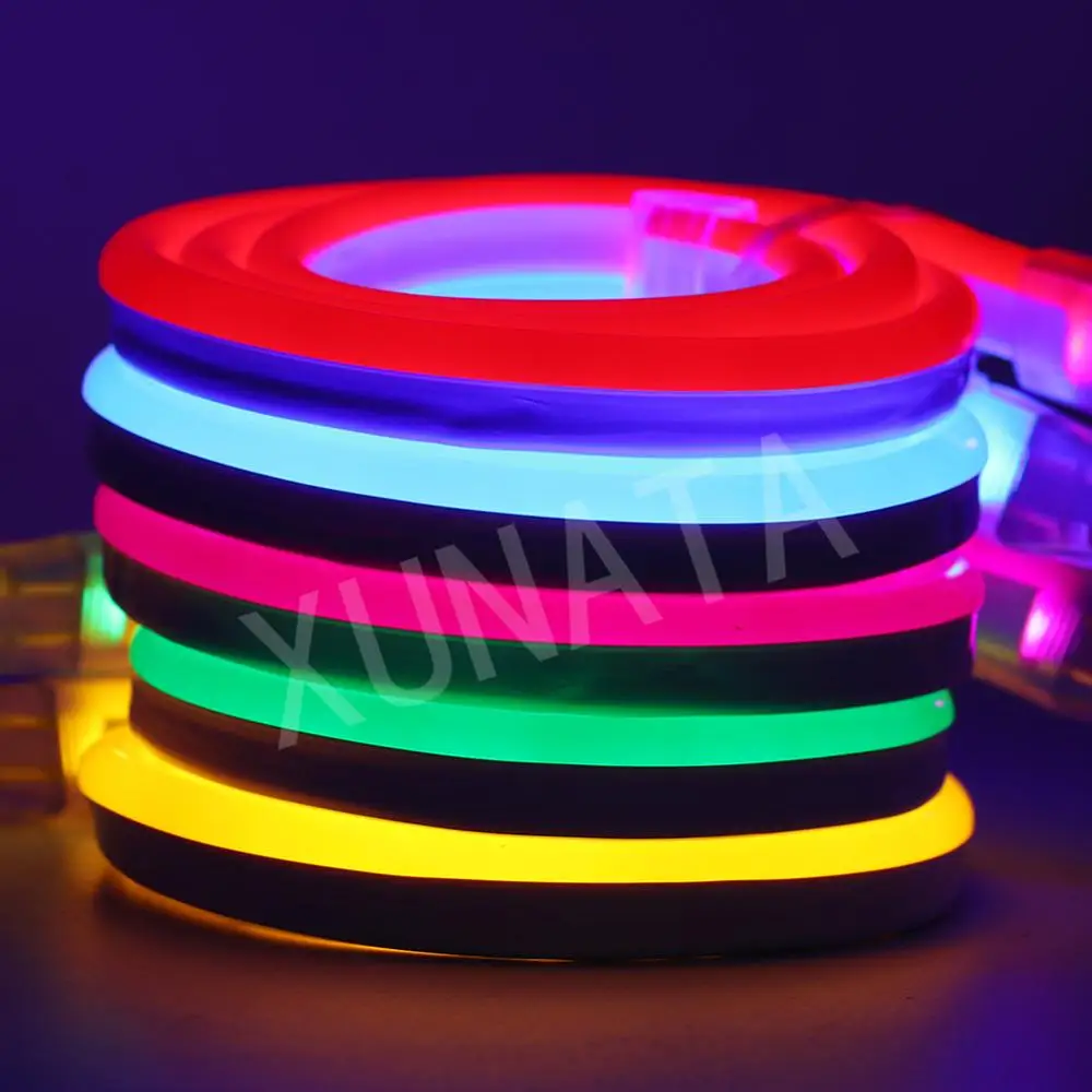 220 В 110 RGB неоновая Светодиодная лента 5050 веревка с дистанционным управлением