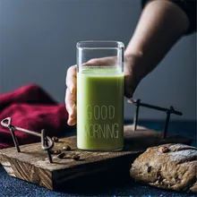 1 шт. стеклянная чашка для завтрака кухня кофейная кружка чайное молоко стеклянный стакан для сока Термостойкое кухонное офисное питьевое стекло творческие подарки