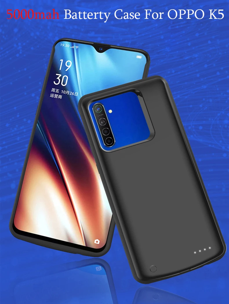 5000 мАч для OPPO K5, зарядка, портативный блок питания, внешний аккумулятор для OPPO K5, зарядное устройство, чехол, защитный чехол