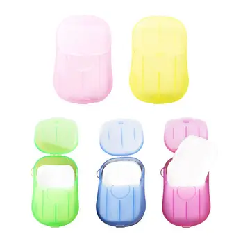 

Disposable Travel Soap Paper Mini Washing Hand Bath Cleaning Portable Boxed Scented Sheets Of Foam Paper Soap 20 Pcs/Box