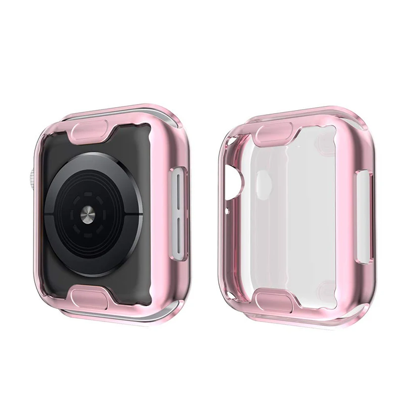 Чехол для часов для Apple Watch Series 5, 4, 3, 2, 1, ремешок, чехол 42 мм, 38 мм, тонкий ТПУ чехол, защита для iWatch 4, 3, 44, мм, 40 мм