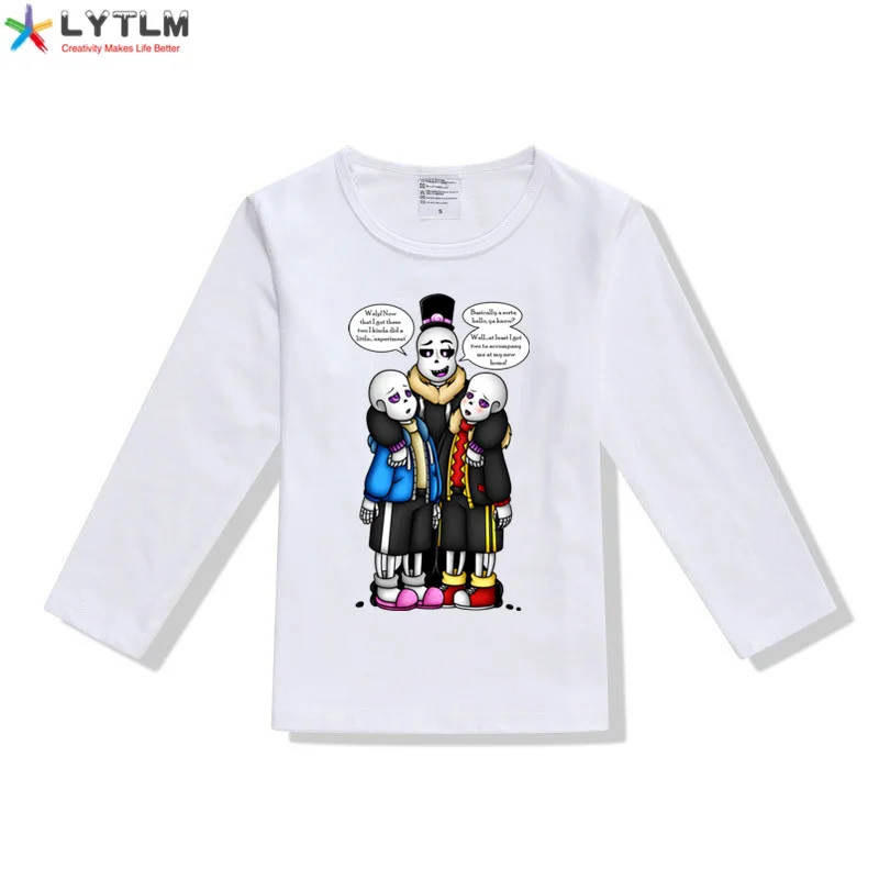LYTLM/футболка на Хэллоуин для детей, футболки с длинными рукавами для маленьких мальчиков, детская одежда с черепом для девочек 10 лет - Цвет: CX White