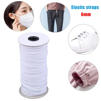 

200 Yards Braided Elastic Band Cord Knit Band Sewing Elastic Band for for Sewing Craft DIY Mask Rubber Cord Rope