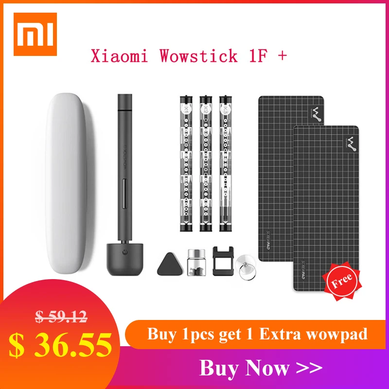 XIAO mi jia Wowstick 1F+ 64 в 1 Электрический винт mi driver Беспроводная литий-ионная Зарядка светодиодный шуруп mi jia driver kit