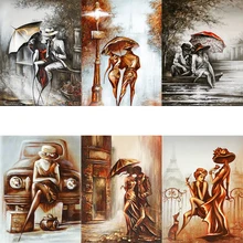 

FSBCGT Abstract Romantic Couples DIY Painting By Numbers Adults Drawing On Canvas HandPainted Pictures By Numbers Wall Art Decor