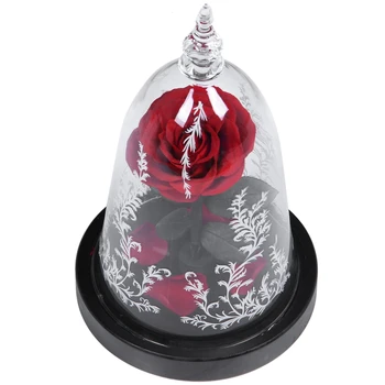 

Led Beauty Rose And Beast Red Lantern String Table Lamp Romantic Valentine'S Day Birthday Gift Decoration
