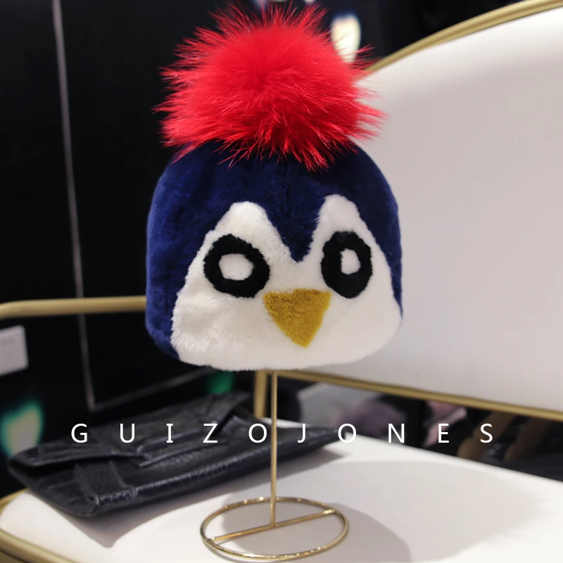 

European Designer Sweet Cute Cute Face Fox Fur Ball Rabbit Fur Velvet Fur Hat Ear Protection
