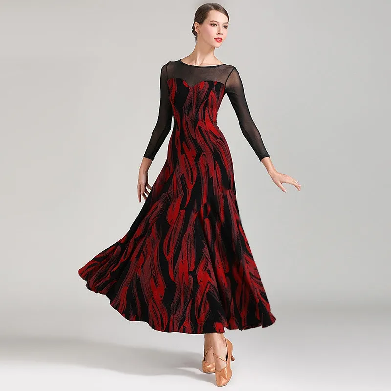 latin ballroom dress for dancing women dance flamenco practice wear foxtrot modern costumes | Тематическая одежда и